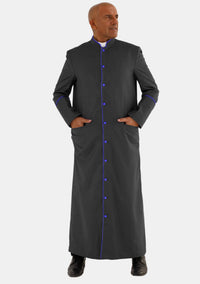 Miquel Black with Royal Blue eClergys Robe