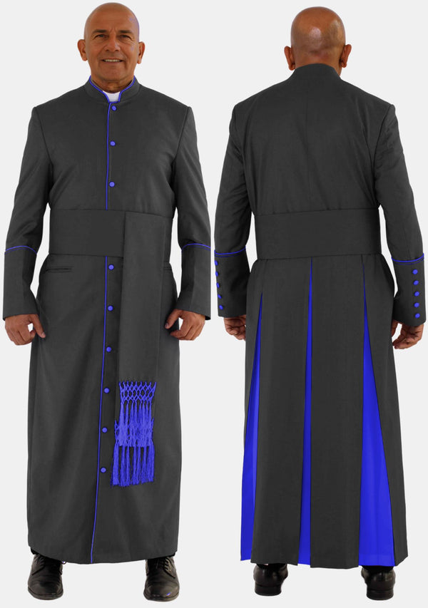 Miquel Black with Royal Blue eClergys Robe