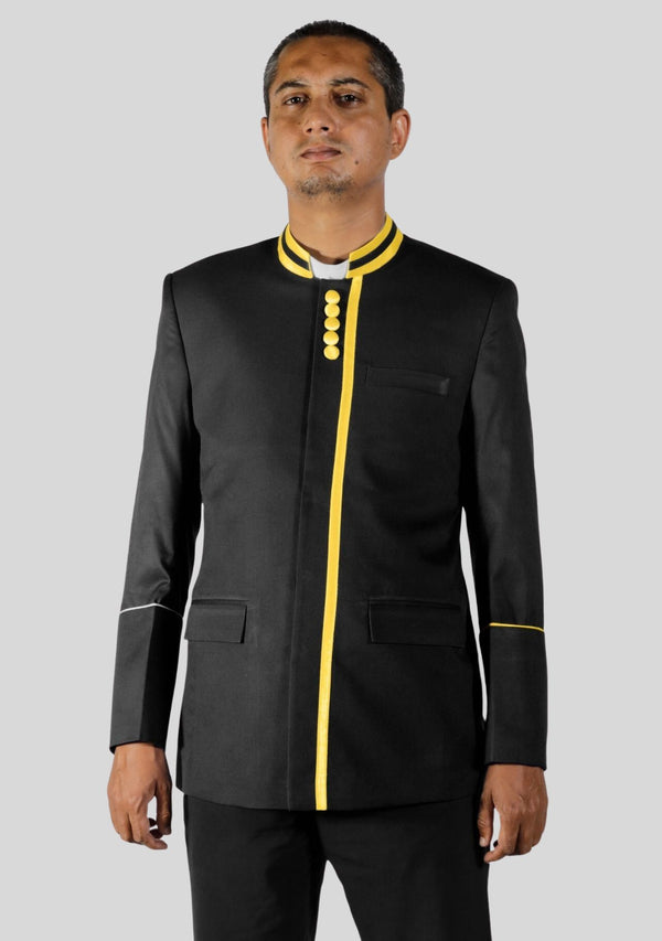 Enternal Light Modern Button Clergy Jackets Black