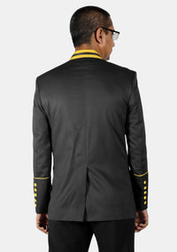 Black with Gold Priest Clerical Jacket
