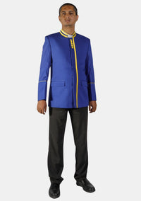 Royal Blue With Gold Priestly Jacket