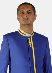 Royal Blue With Gold Priestly Jacket