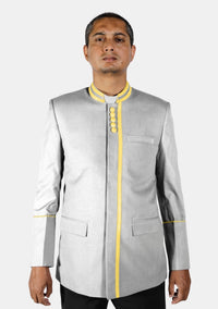 White Gold eClergy's Modern Button Jacket