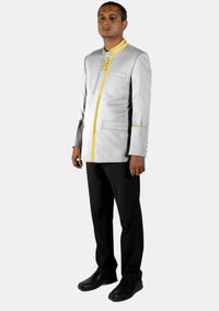 White Gold eClergy's Modern Button Jacket