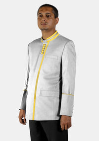 White Gold eClergy's Modern Button Jacket