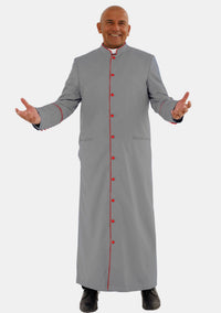 Gray With Red eClergys Men Robe