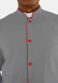 Gray With Red eClergys Men Robe