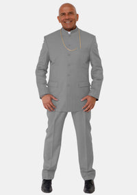 Nahshon Men Clergy Grey Suit