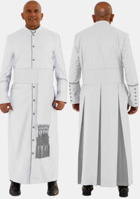 White with Gray Cleric Robe for Men