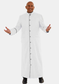 White with Gray Cleric Robe for Men