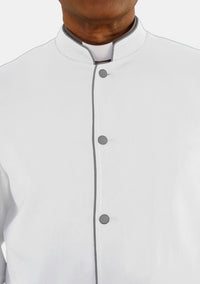 White with Gray Cleric Robe for Men