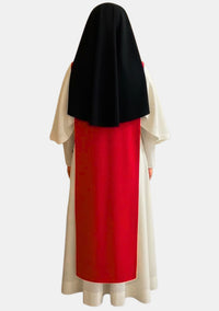 Catherine Off-White with Red Scapular Nun Habit