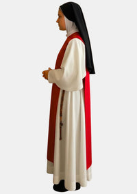 Catherine Off-White with Red Scapular Nun Habit