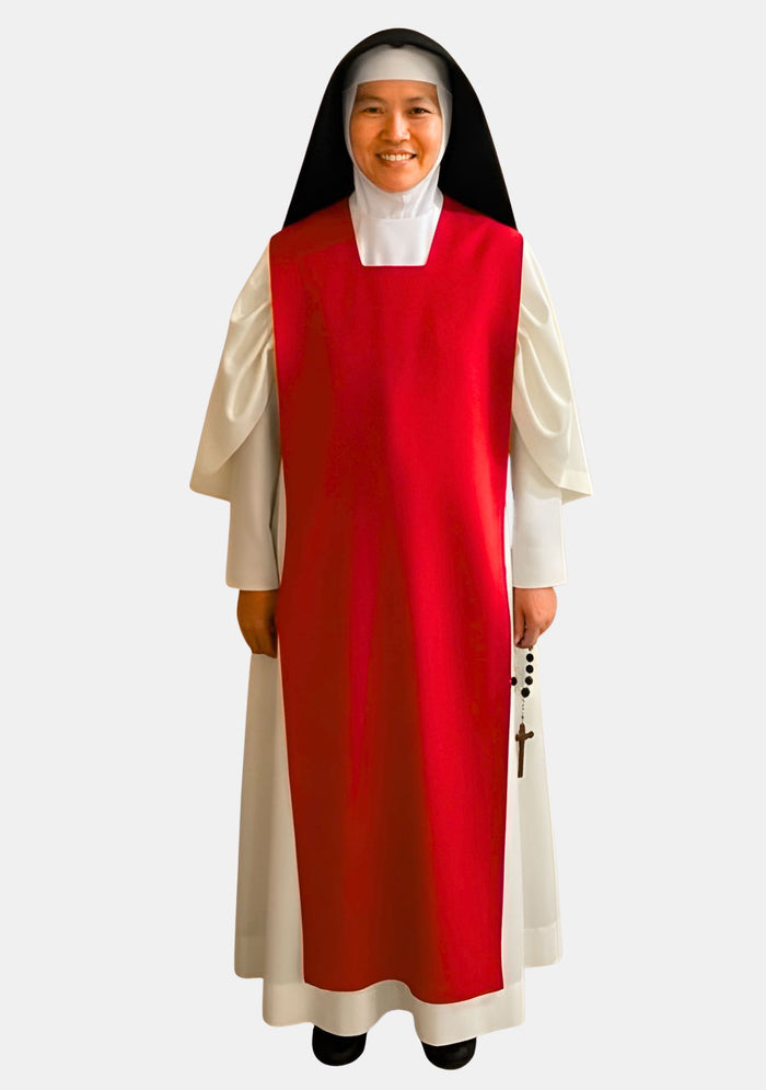 Catherine Off-White with Red Scapular Nun Habit