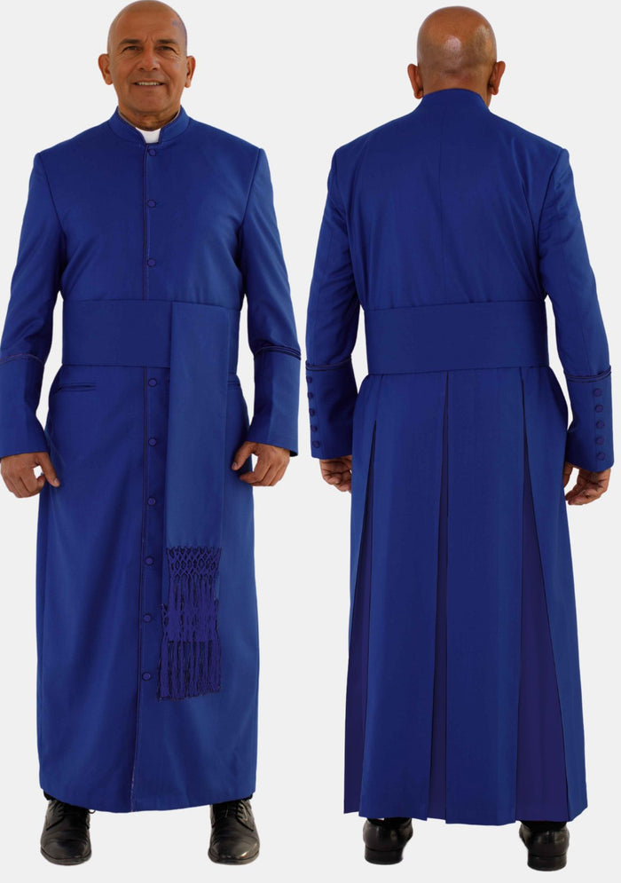 Royal Blue Clerical Robe for Men