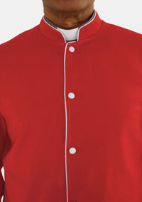 Red White Men Clergy Robe
