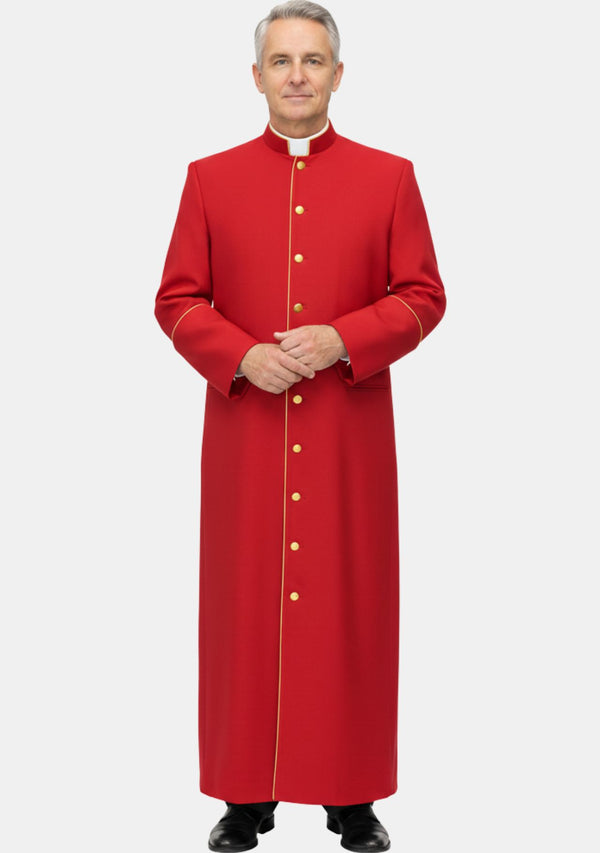 Percy Red with Gold Clergy Robe for Men