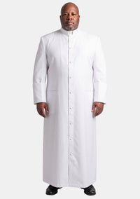 Pluz Size Men White eClergy's Robe