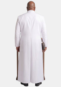 Pluz Size Men White eClergy's Robe