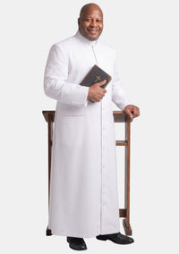 Pluz Size Men White eClergy's Robe