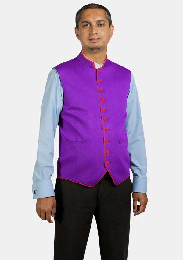 Bishop's Vest with Contrast Trim