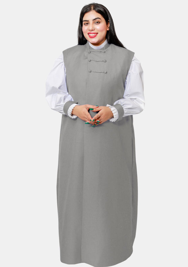 3 Stripe Grey Women Clergy Chimere