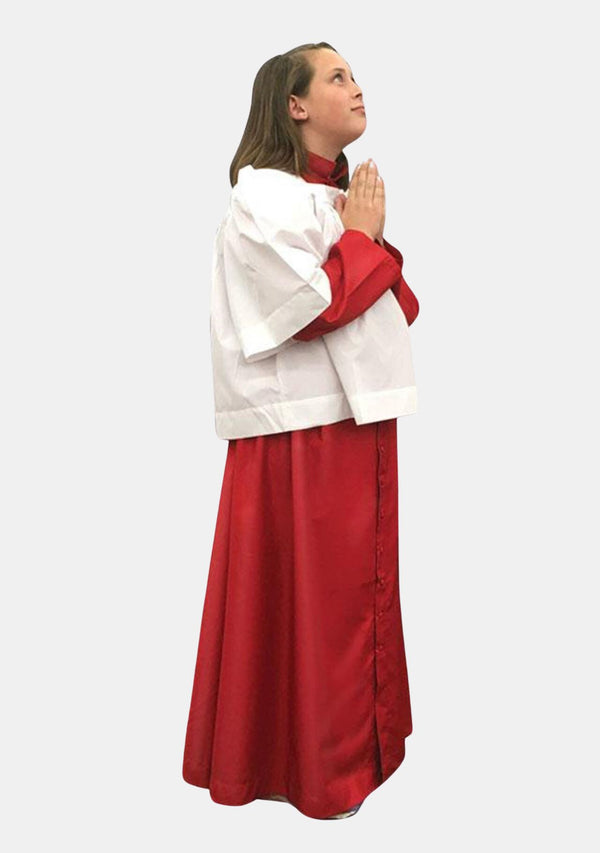 Altar Server Cassock Red for Girls
