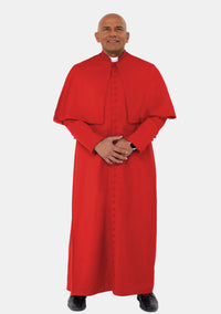 Gideon Cassock for Men Red with Shoulder Cape