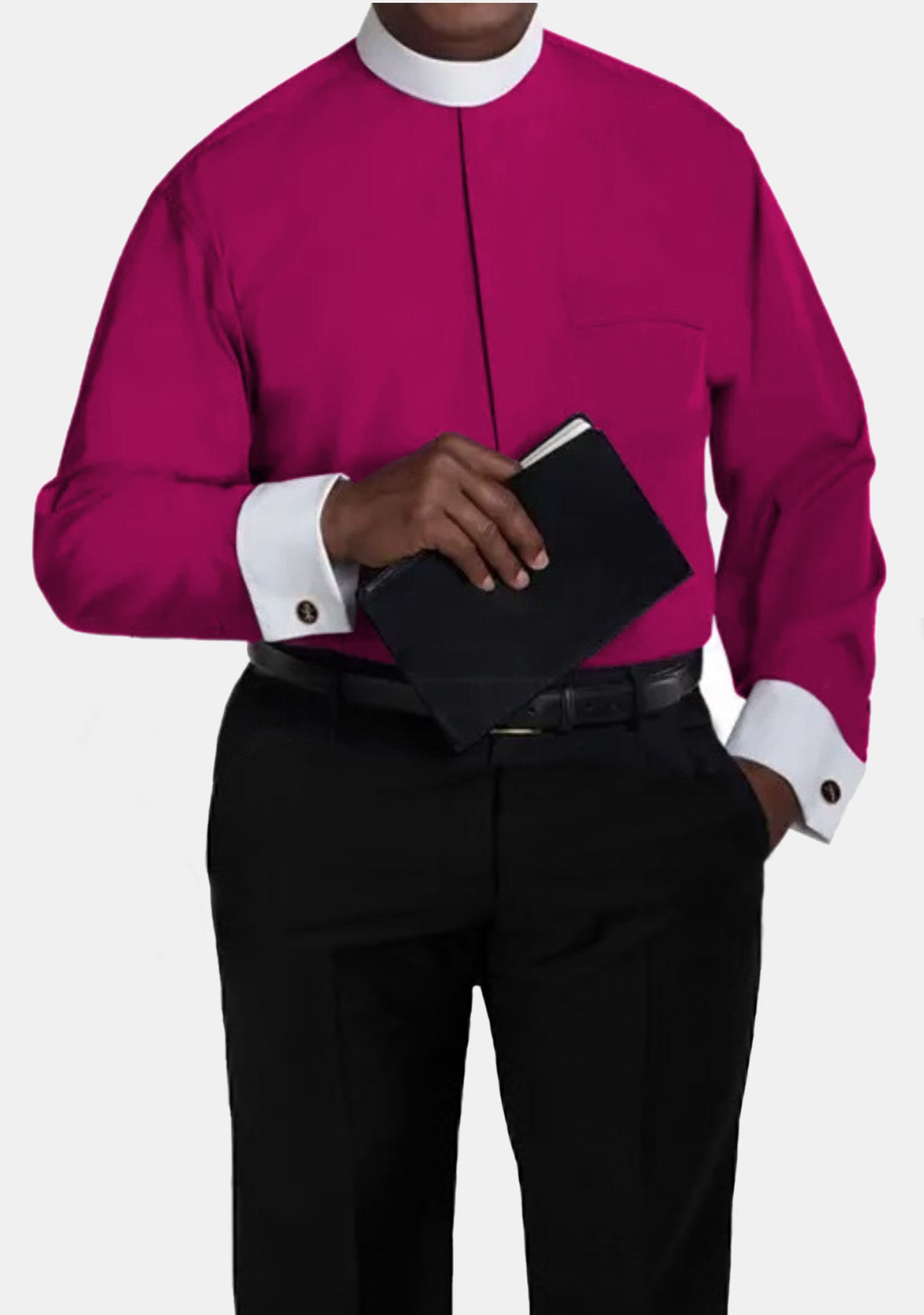 Purple Full Collar Clergy Shirt With French Cuffs – eClergys