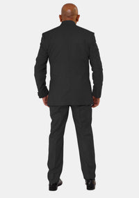 Redeemed Banded Collar Mens Clergy Suit Black