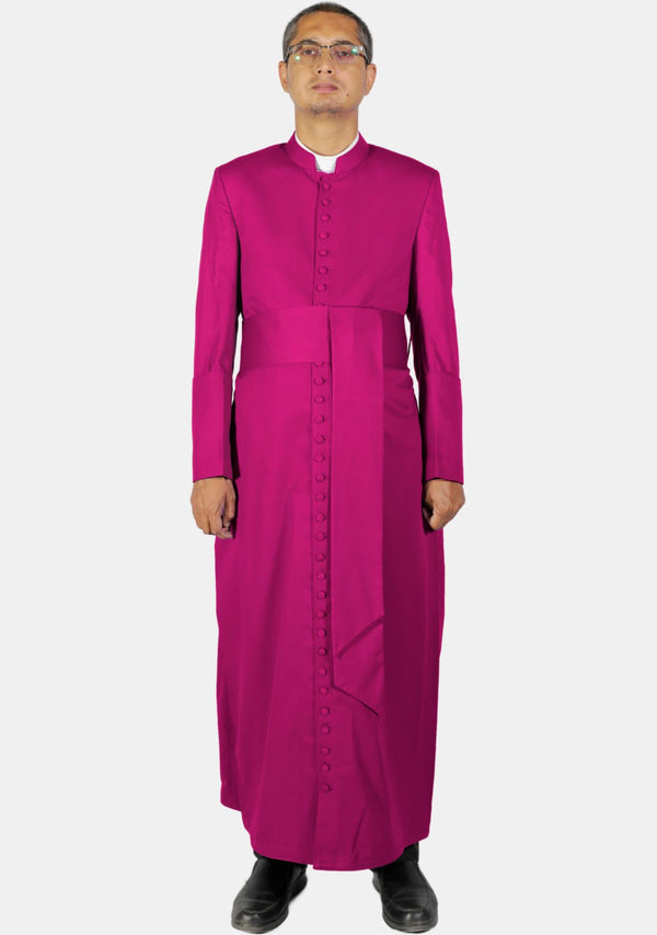 Reverential Bishop Cassock Red Purple for Men