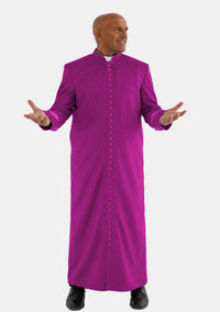 Barnabas Mens Roman Cassock Red Purple with Satin Cuff