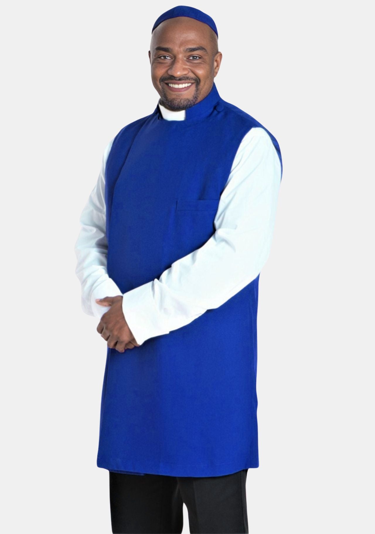 Royal Blue Zucchetto with Secure Panel Design – eClergys