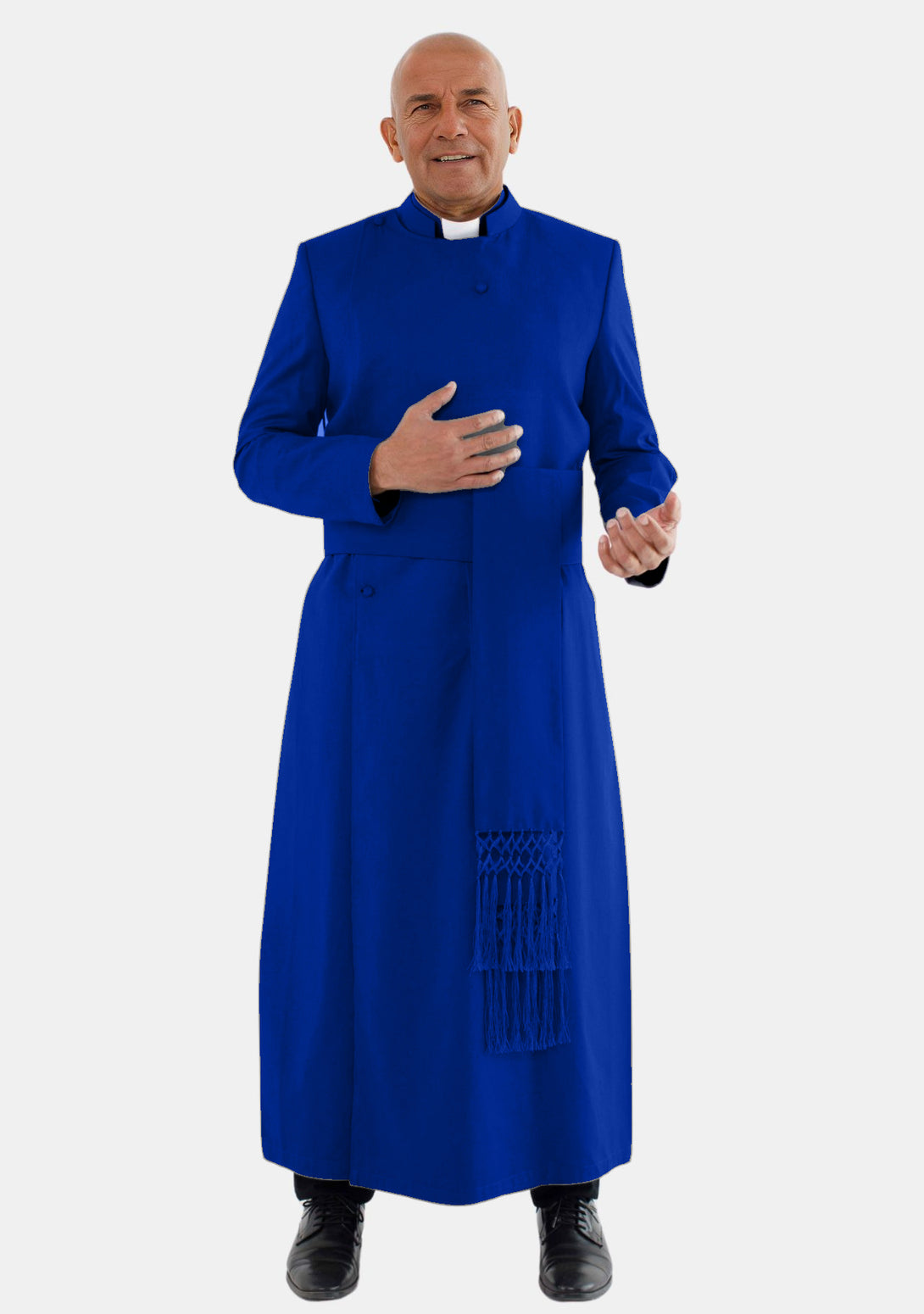 Royal Blue Men's Chimere and Rochet Set with Round Neck Yoke – eClergys