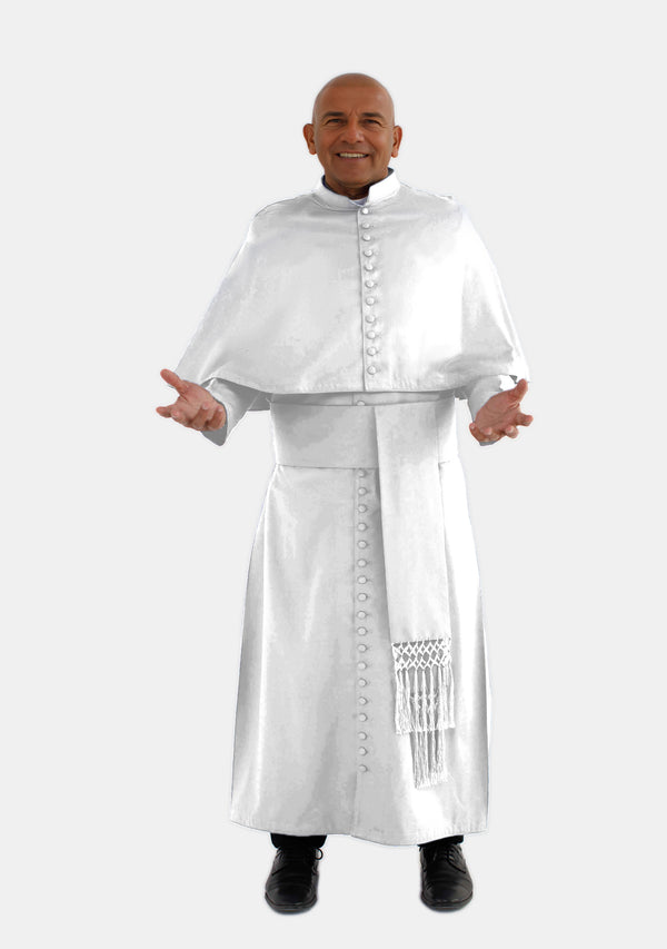 Saint White Cassock with Shoulder Cape