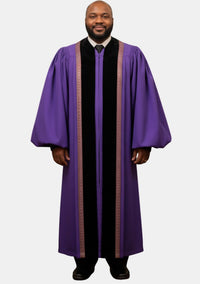Sanctify Pulpit Robe for Men Roman Purple and Black