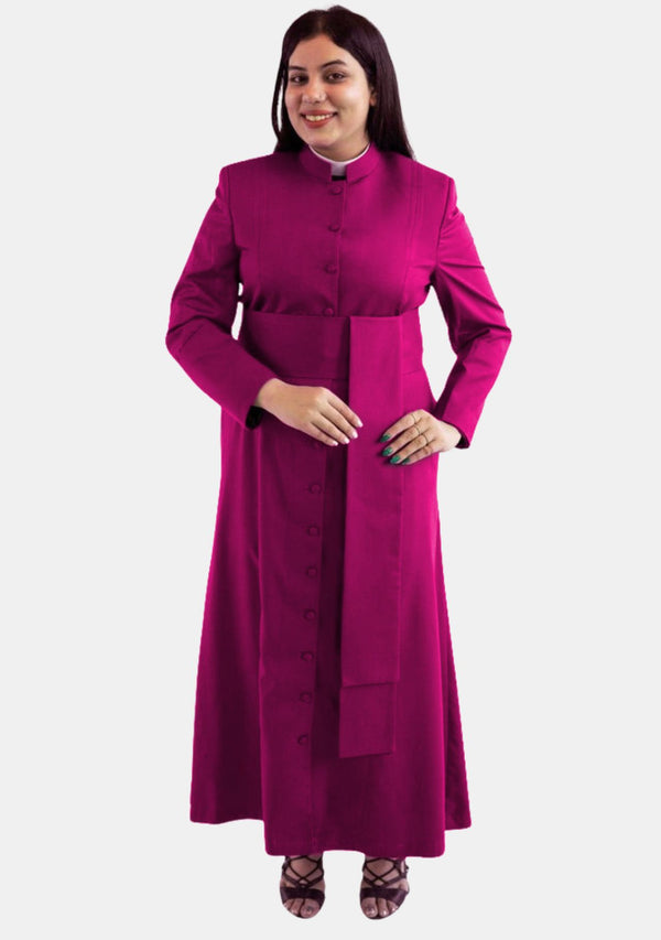 Serephic Red Purple Clergy Robe for Female Bishops