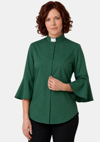 Shelomith Ruffle Sleeve Clergy Shirts for Women