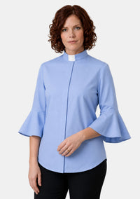 Shelomith Ruffle Sleeve Clergy Shirts for Women