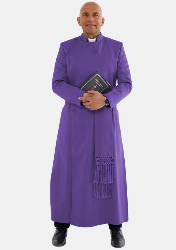 Shiloh Anglican Double Breasted Bishop Cassock Roman Purple