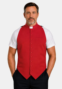Silas Tab Collar Clergy Vest Front for Men