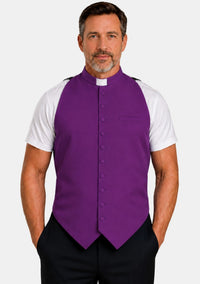 Silas Tab Collar Clergy Vest Front for Men