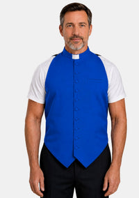 Silas Tab Collar Clergy Vest Front for Men