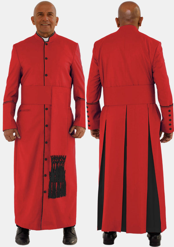 Simon Clergy Robe Red with Black