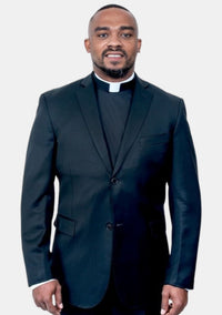 Clergy Bib Front Black