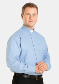 Sky Blue Tab Collar eClergy's Shirt