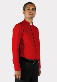 Red Tab Collar Clergy Shirt