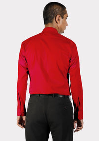 Red Tab Collar Clergy Shirt