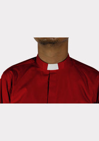 Red Tab Collar Clergy Shirt