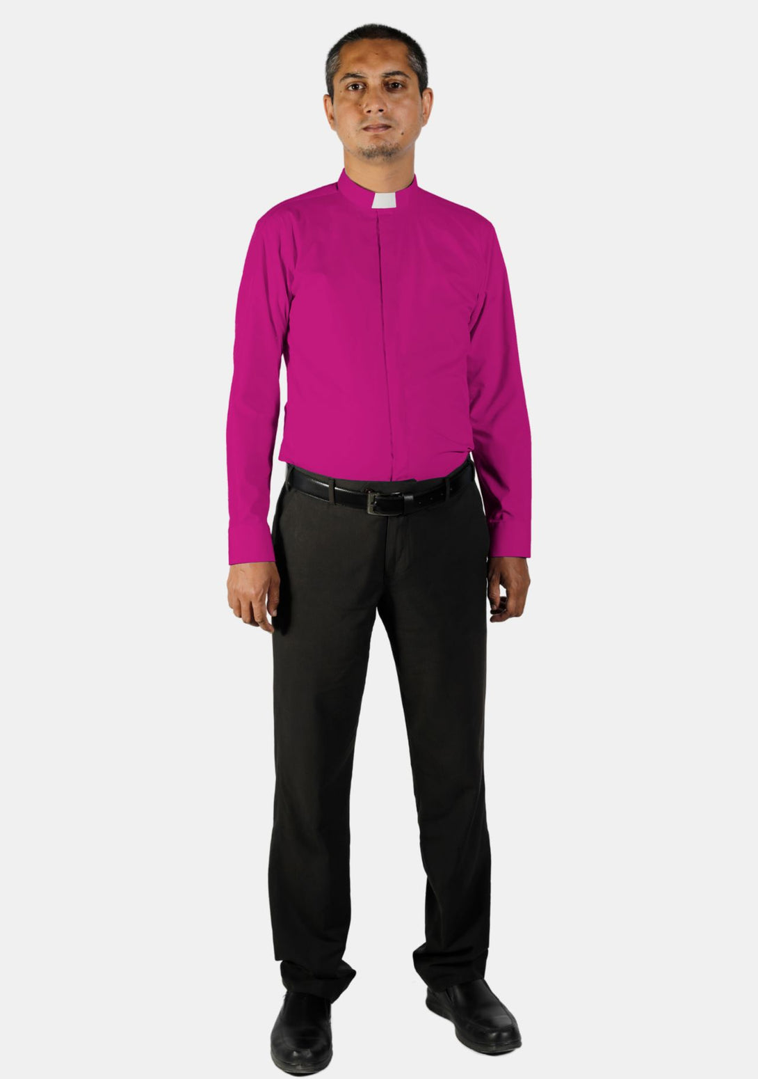 Tab Collar Red Purple Clergy Shirt Long Sleeve for Men | eClergys Tab Collar Red Purple Clergy Shirt Long Sleeve for Men | eClergys